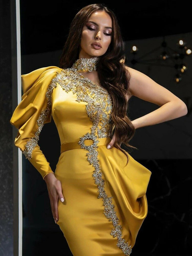 Robe de soirée dorée