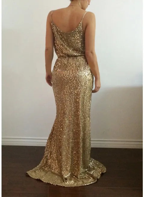robe a sequin doré