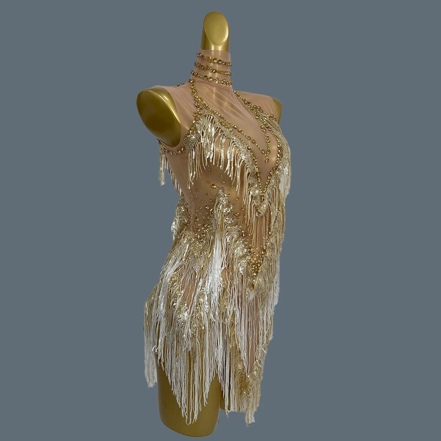 robe blanc dorée