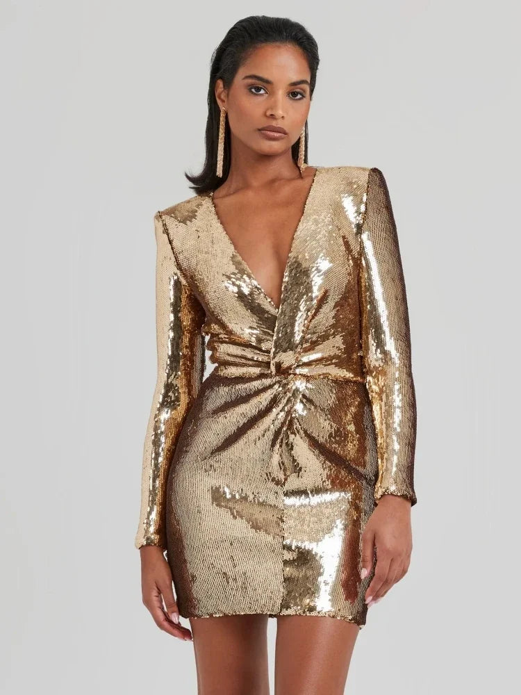 robe courte dorée
