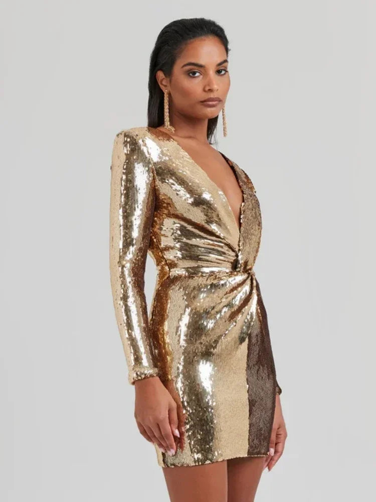 robe courte dorée