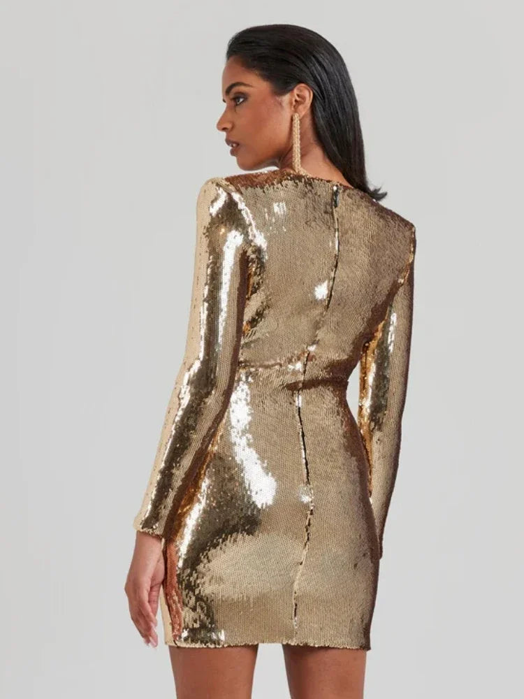 robe courte dorée