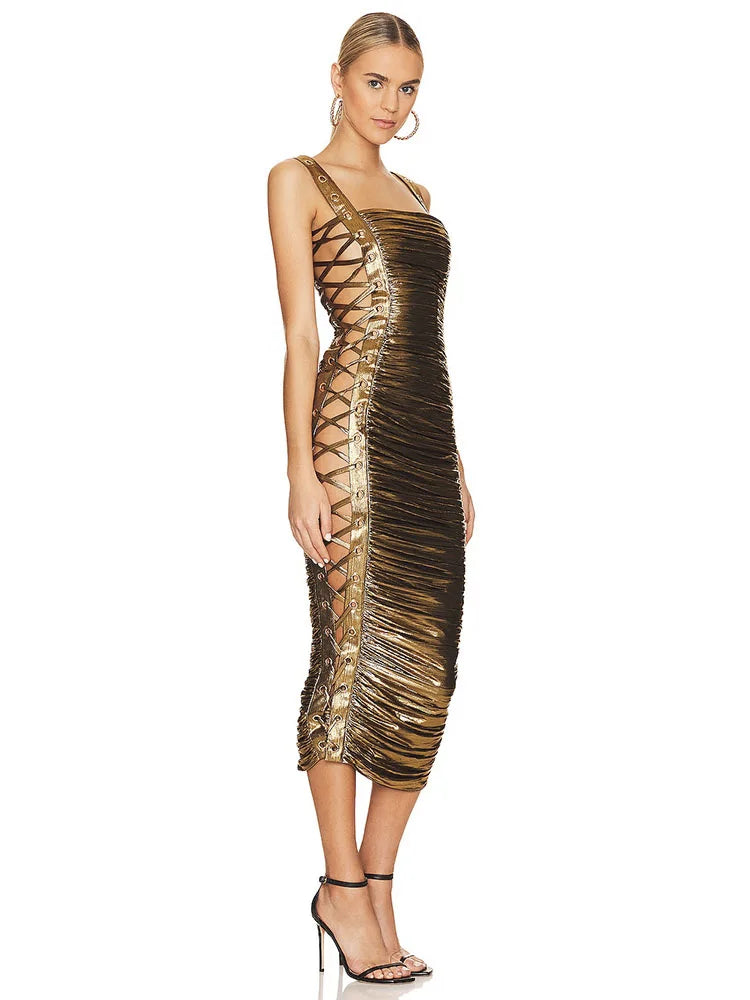 robe de soirée doré