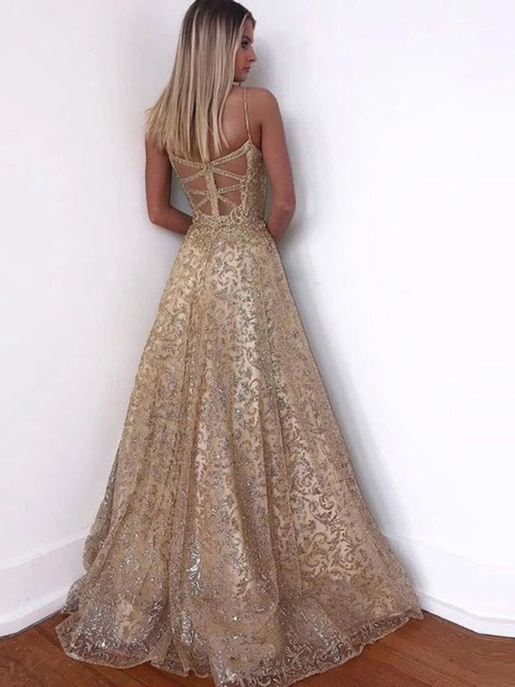 robe demoiselle d'honneur dorée