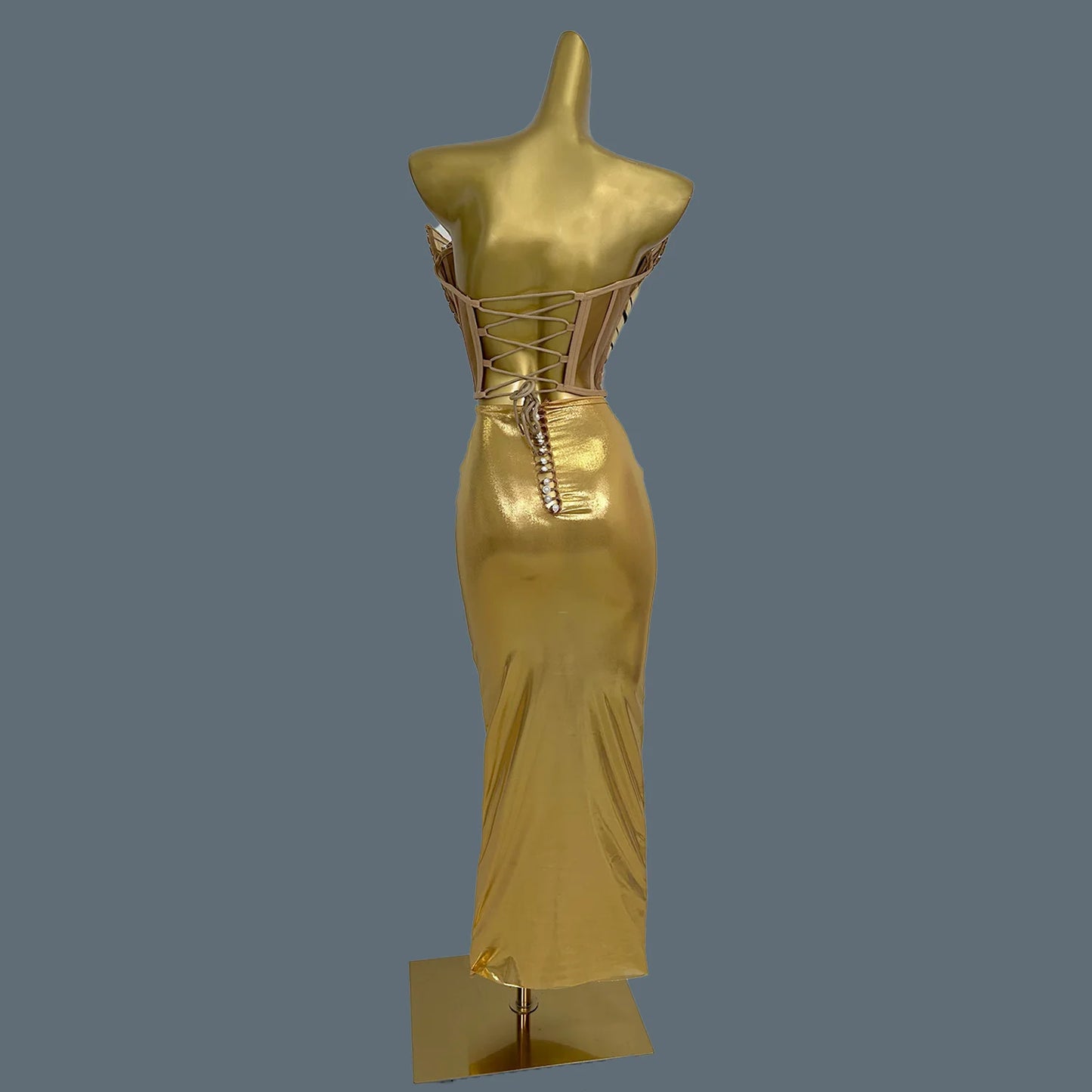 robe dorée chic