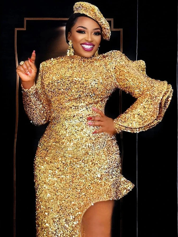 robe doré sequin