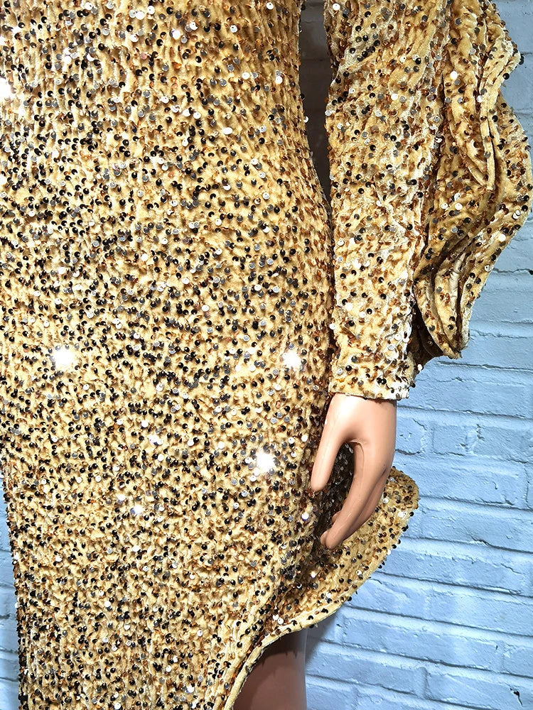 robe doré sequin
