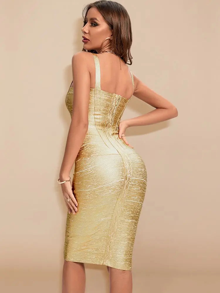 robe soirée dorée