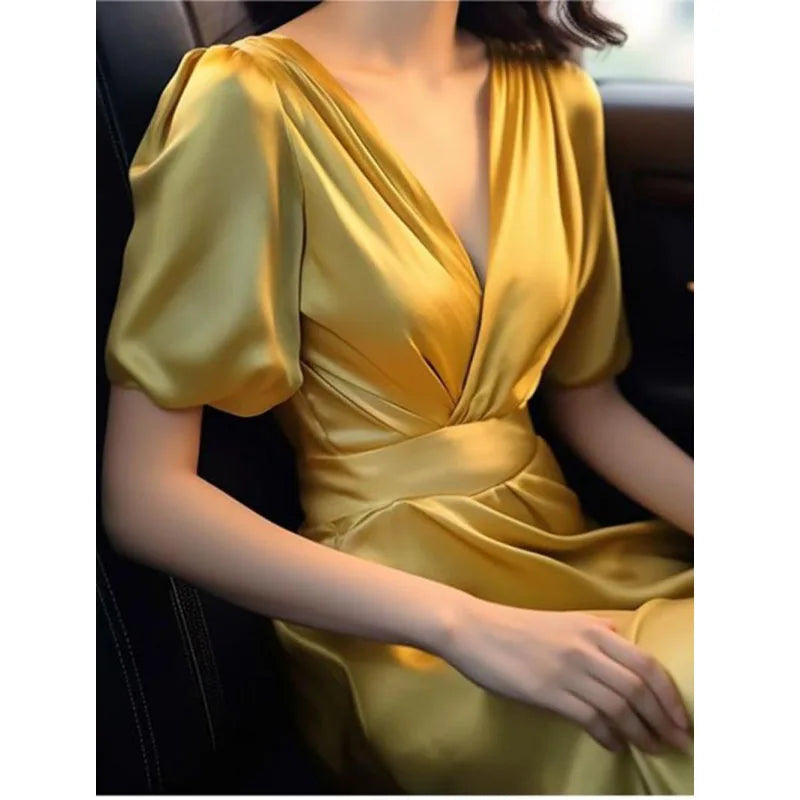 robe soirée dorée chic
