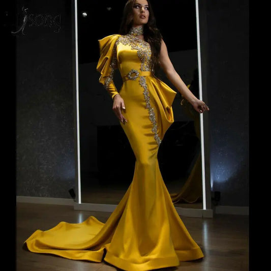 Robe de soirée dorée
