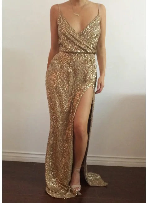 robe a sequin doré