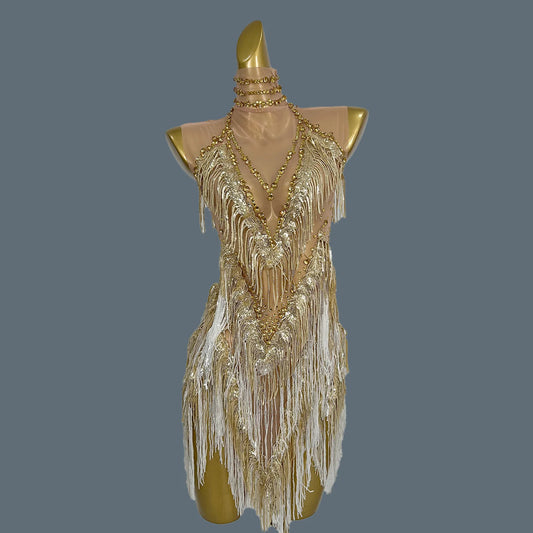 robe blanc dorée