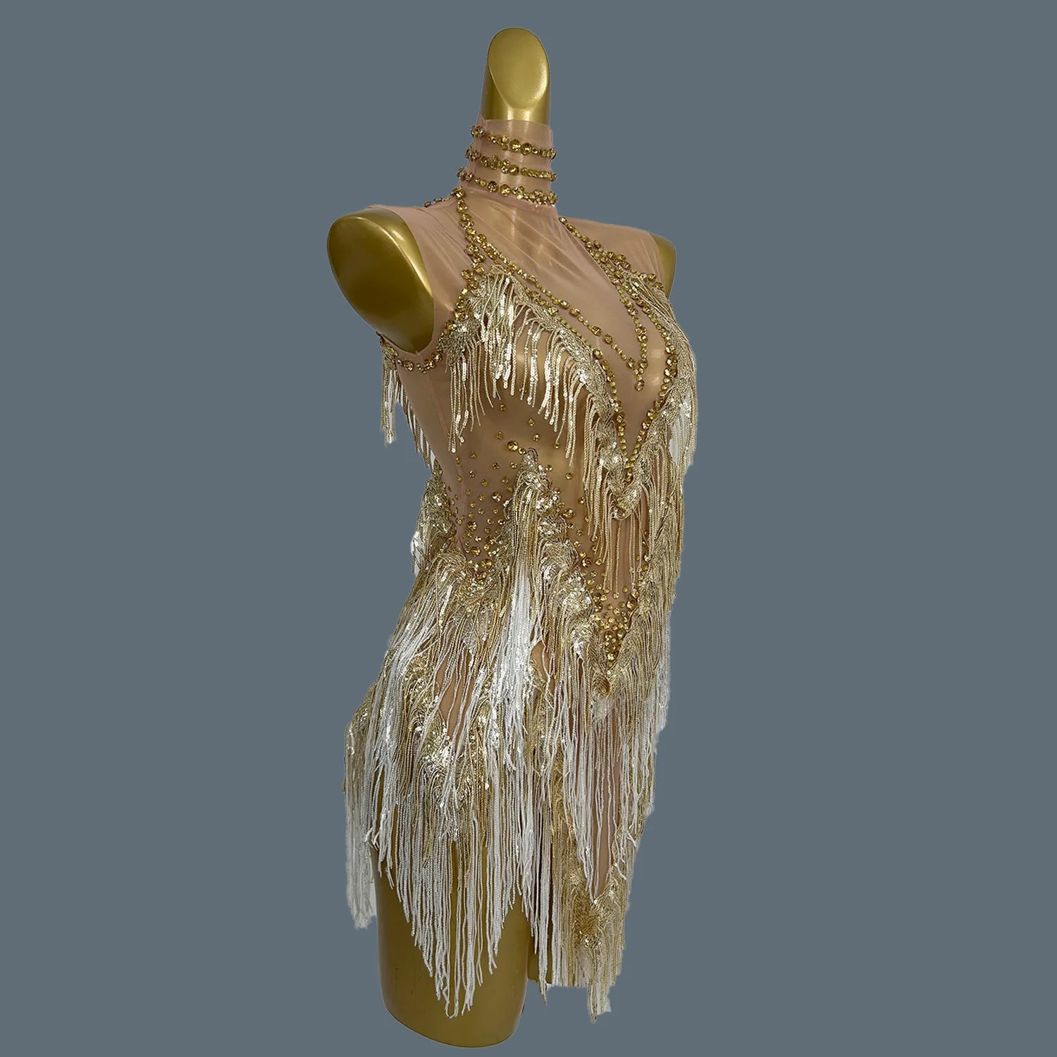 robe blanc dorée 