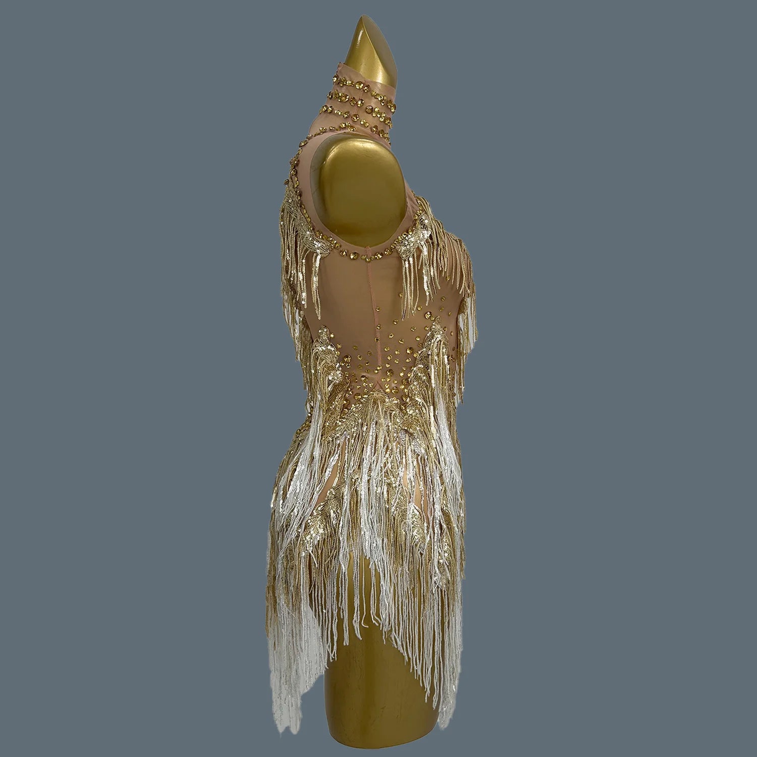 robe blanc dorée