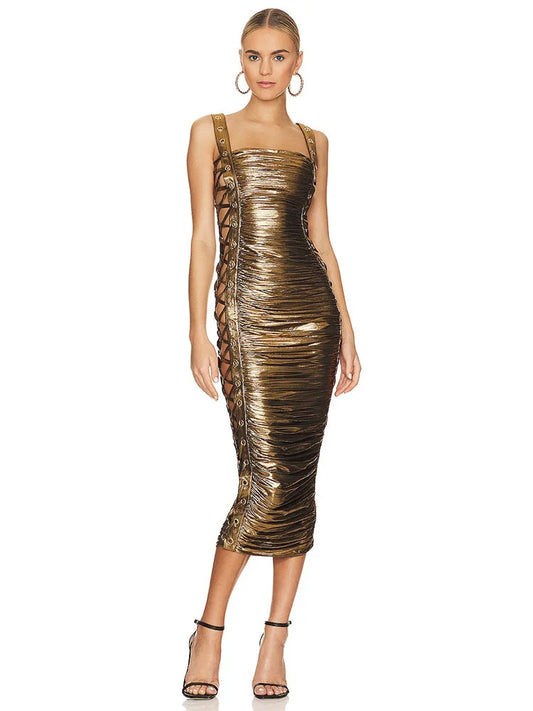 robe de soirée doré