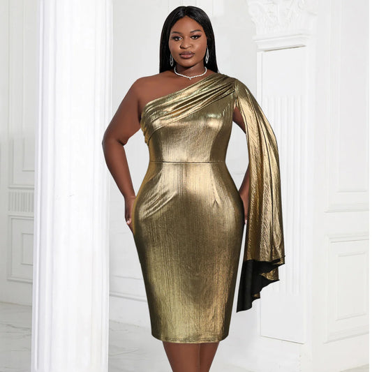 robe dorée de soirée