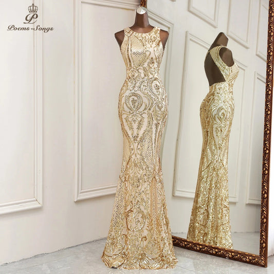 robe dorée et blanche