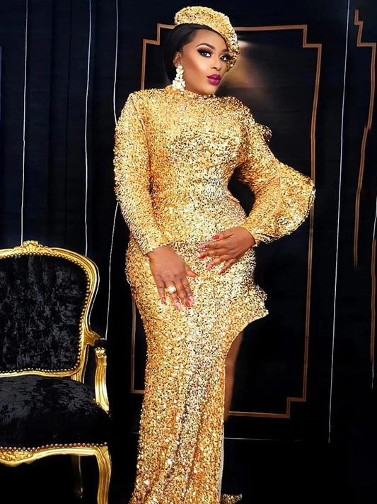 robe doré sequin