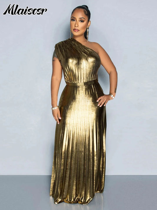 robe longue dorée