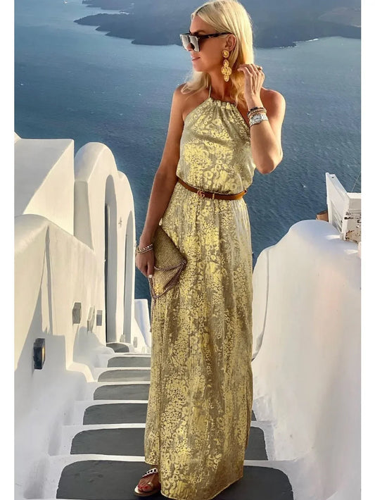 robe longue dore